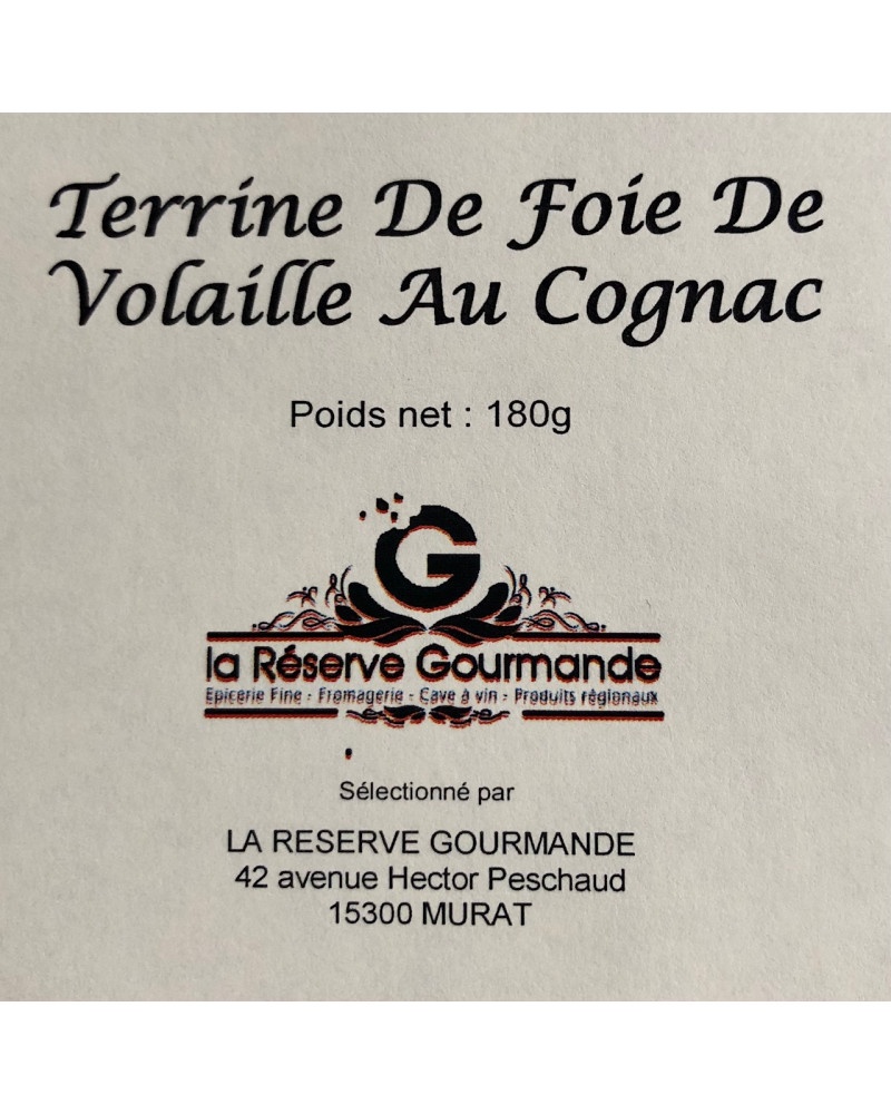 TERRINE DE FOIE DE VOLAILLE AU COGNAC 180g