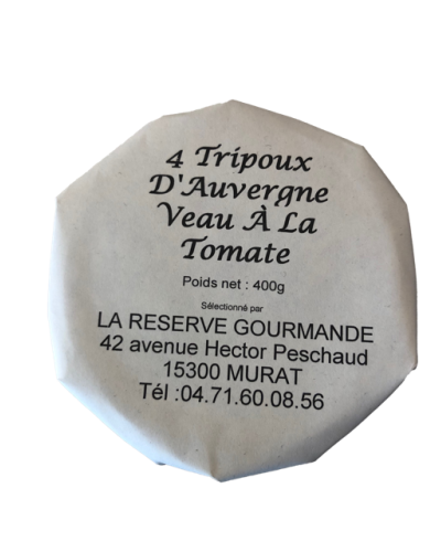 4 TRIPOUX  D'AUVERGNE VEAU A LA TOMATE 400g